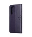 SoFetch Donkerpaars Boom Bookcase Hoesje met Polsbandje voor de Samsung Galaxy S24 Ultra