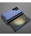 SoFetch Blauw Valbestendig Honingraat Backcover Hoesje voor de Samsung Galaxy S24 Ultra