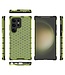 SoFetch Groen Valbestendig Honingraat Backcover Hoesje voor de Samsung Galaxy S24 Ultra