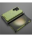 SoFetch Groen Valbestendig Honingraat Backcover Hoesje voor de Samsung Galaxy S24 Ultra