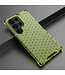 SoFetch Groen Valbestendig Honingraat Backcover Hoesje voor de Samsung Galaxy S24 Ultra