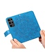 SoFetch Blauw Mandala Bookcase Hoesje met Polsbandje voor de Samsung Galaxy S24 Ultra