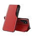 SoFetch Rood Spiegel Modern Bookcase Hoesje voor de Samsung Galaxy S24 Ultra