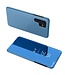 SoFetch Blauw Spiegel Elegant Bookcase Hoesje voor de Samsung Galaxy S24 Ultra