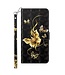 SoFetch  Gold Vlinders Bookcase Hoesje met Polsbandje voor de Samsung Galaxy S24 Ultra