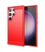 SoFetch Rood Carbon TPU Hoesje voor de Samsung Galaxy S24 Ultra