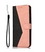 SoFetch Roze Twee kleuren Bookcase Hoesje met Polsbandje voor de Samsung Galaxy S24 Ultra