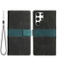 SoFetch Zwart Splitleder Bookcase Hoesje voor de Samsung Galaxy S24 Ultra