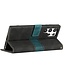 SoFetch Zwart Splitleder Bookcase Hoesje voor de Samsung Galaxy S24 Ultra