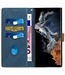 SoFetch Blauw Splitleder Bookcase Hoesje voor de Samsung Galaxy S24 Ultra