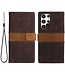 SoFetch Bruin Splitleder Bookcase Hoesje voor de Samsung Galaxy S24 Ultra