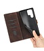 SoFetch Bruin Splitleder Bookcase Hoesje voor de Samsung Galaxy S24 Ultra