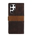 SoFetch Bruin Splitleder Bookcase Hoesje voor de Samsung Galaxy S24 Ultra