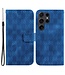 SoFetch Donkerblauw Monogram Bookcase Hoesje voor de Samsung Galaxy S24 Ultra