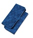 SoFetch Donkerblauw Monogram Bookcase Hoesje voor de Samsung Galaxy S24 Ultra