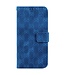 SoFetch Donkerblauw Monogram Bookcase Hoesje voor de Samsung Galaxy S24 Ultra