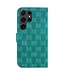 SoFetch Groen Monogram Bookcase Hoesje voor de Samsung Galaxy S24 Ultra