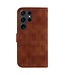 SoFetch Bruin Monogram Bookcase Hoesje voor de Samsung Galaxy S24 Ultra