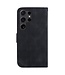 SoFetch Zwart Ringhouder Monogram Bookcase Hoesje voor de Samsung Galaxy S24 Ultra