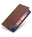 Azns Koffiebruin Magnetisch Bookcase Hoesje voor de Samsung Galaxy S24 Ultra