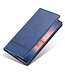 Azns Donkerblauw Magnetisch Bookcase Hoesje voor de Samsung Galaxy S24 Ultra