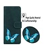 SoFetch Groen Vlinder Bookcase Hoesje voor de Samsung Galaxy S24 Ultra