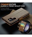 Bruin Litchee Glossy Bookcase Hoesje voor de Samsung Galaxy S24 Ultra