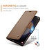 Bruin Litchee Glossy Bookcase Hoesje voor de Samsung Galaxy S24 Ultra