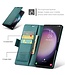 Groen Litchee Glossy Bookcase Hoesje voor de Samsung Galaxy S24 Ultra