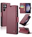 Rood Litchee Glossy Bookcase Hoesje voor de Samsung Galaxy S24 Ultra