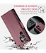 Rood Litchee Glossy Bookcase Hoesje voor de Samsung Galaxy S24 Ultra