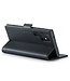 Zwart Litchee Glossy Bookcase Hoesje voor de Samsung Galaxy S24 Ultra