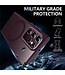 SoFetch Bordeaux Rood Lensbescherming Houder Backcover Hoesje voor de Samsung Galaxy S24 Ultra