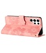 SoFetch Roze Bloemen Bookcase Hoesje voor de Samsung Galaxy S24 Ultra