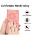 SoFetch Roze Bloemen Bookcase Hoesje voor de Samsung Galaxy S24 Ultra