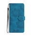 SoFetch Blauw Bloemen Bookcase Hoesje voor de Samsung Galaxy S24 Ultra