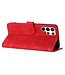 SoFetch Rood Bloemen Bookcase Hoesje voor de Samsung Galaxy S24 Ultra