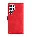 SoFetch Rood Bloemen Bookcase Hoesje voor de Samsung Galaxy S24 Ultra