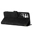 SoFetch Zwart Bloemen Bookcase Hoesje voor de Samsung Galaxy S24 Ultra