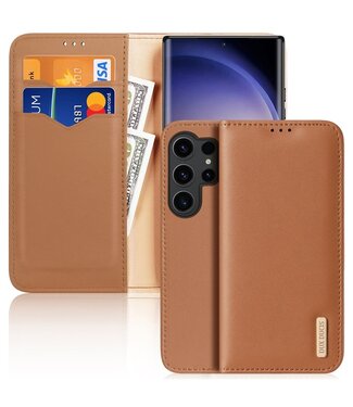 DUX DUCIS Bruin Portemonnee Bookcase Hoesje Samsung Galaxy S24 Ultra