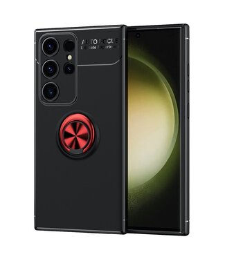 SoFetch Rood Valbestendig Houder TPU Hoesje Samsung Galaxy S24 Ultra