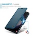 Blauw Litchee Glossy Bookcase Hoesje voor de Samsung Galaxy S24 Ultra