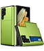 SoFetch Groen Pasjeshouder Modern Hybride Hoesje voor de Samsung Galaxy S24 Ultra