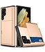 SoFetch Goud Pasjeshouder Modern Hybride Hoesje voor de Samsung Galaxy S24 Ultra