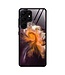 SoFetch Oranje Heelal Marmer Hybride Hoesje voor de Samsung Galaxy S24 Ultra