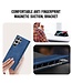 SoFetch Blauw Pasjeshouder Nappa Textuur Bookcase Hoesje voor de Samsung Galaxy S24 Ultra