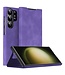 SoFetch Paars Pasjeshouder Nappa Textuur Bookcase Hoesje voor de Samsung Galaxy S24 Ultra