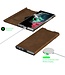 SoFetch Bruin Pasjeshouder Nappa Textuur Bookcase Hoesje voor de Samsung Galaxy S24 Ultra