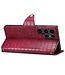 SoFetch Rood Krokodillen Bookcase Hoesje voor de Samsung Galaxy S24 Ultra
