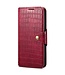 SoFetch Rood Krokodillen Bookcase Hoesje voor de Samsung Galaxy S24 Ultra